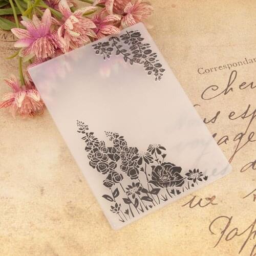 ZFPARTY Flowers Plastic Embossing Folders for DIY Scrapbooking Paper Craft/Card Making Decoration Supplies