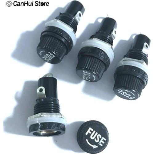 20pcs/lot 5X20 fuseholders 5X20 insurance tube socket fuse holder for 5*20 insurance Panel Mount Fuse Holder 5x20mm