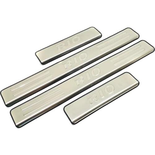 For KIA RIO 3 4 X-LINE 2017-2019 2020 Stainless Door Sill Scuff Plate Kick Guard Pedal Threshold Step Protector Car Accessories