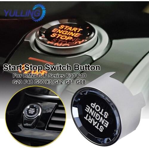 For BMW G F Series F30 F10 G20 F48 G30 X3 G12 G01 G08 Start Stop Switch Button Diamond Crystal Car Start Stop Switch Button