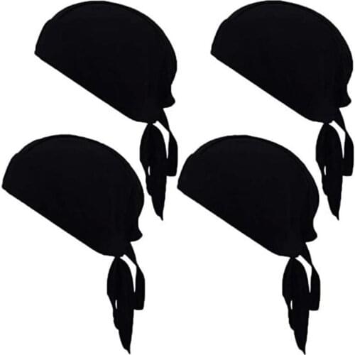 Cooling Helmet Liner - Do Rag/Dew Rag Cap Beanie for Men - Pirate Hat Bandana & Motorcycle Head Wrap