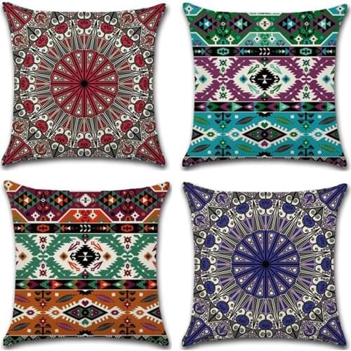 Mandala Pillow Case India Mandala Decorative Pillowcases Cotton Linen Mandala Pillowcase almohada poszewka kussensloop ZT242