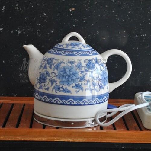 Supply Jingdezhen Ceramic intelligent electric kettle tea kettle tea teapot blue 18004