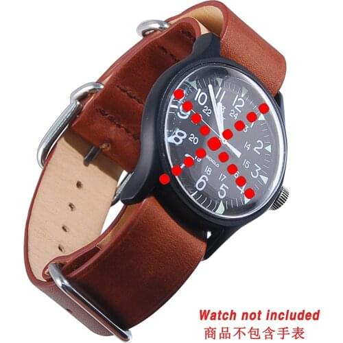 20mm/22mm Genuine leathe Watch Band for Timex Weekender Expedition Nato Strap Wrist Bracelet