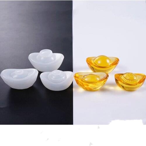 Diy Crystal Silicone Ingot Fondant Cake Blessing Chocolate Decoration Making Mold Household Jewelry Handicraft Model