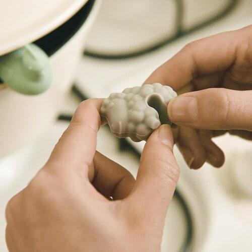 Cute Animal Silicone Pot Edge Bracket Anti-Overflow Clip Stockpot Cover Soup Cooking Kitchen Practical Artifact Gadget