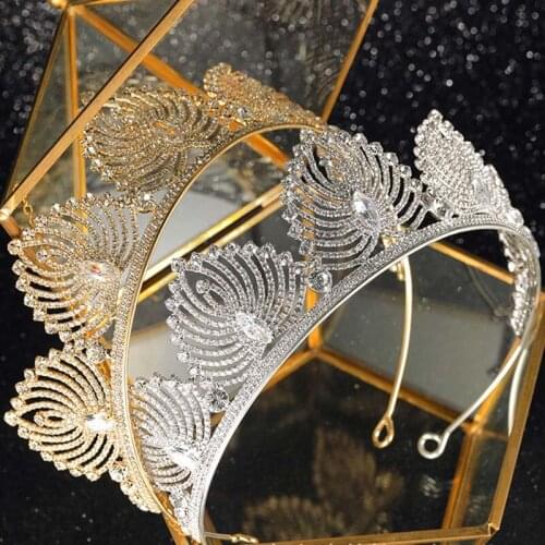 Wedding Bridal Accessories Fashion Tiara Baroque Floral Shape Crowns Princess Hair Tiara Birthday Tiara Accessories LB