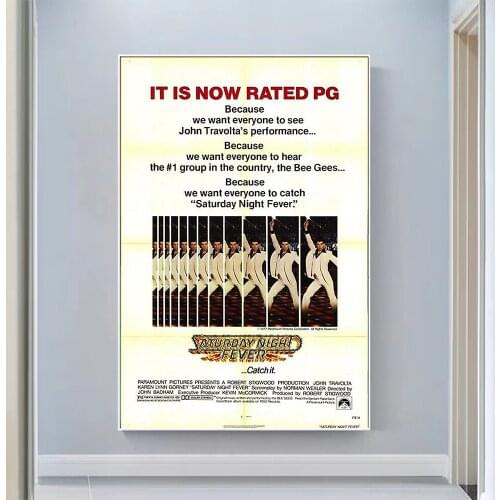 V0702 Saturday Night Fever (2) Vintage Classic Movie Wall Silk Cloth HD Poster Art Home Decoration Gift