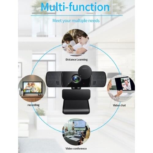 R58A High Definition Webcam 1080P with Tripod Stand&Built-in Microphone&Privacy Cover Plug & Play Computer Camera for Laptop