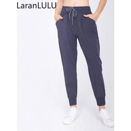 Female Running Sportswear Training Pants with Pocket Loose Drawstring Waist Jogging Pants Women Sweatpants Trousers Quick Dry