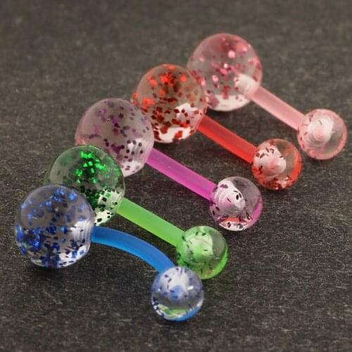 1pc New Transparent Acrylic Surgical Navel Piercing rhinestones balls Belly Button Rings Belly Piercing Body Jewely Accessories