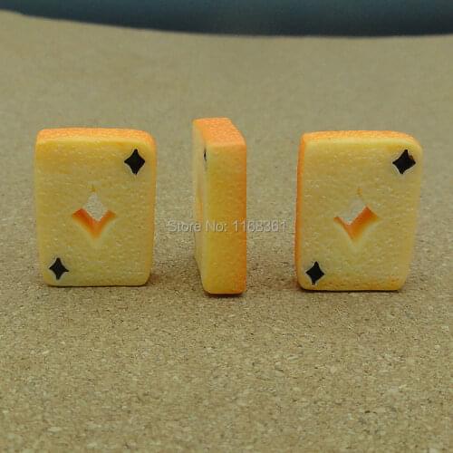 1pcs/lot resin flat back diamond playing card biscuit 21mm Cabochons Hair Bow Center Card Frame Making Craft DIY B109-5