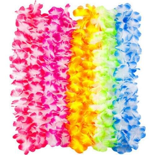 10pcs Flower Neck-Garlands Necklace Hawaiian Tropical Beach Party Dress Set 100% Brand New And High Quality