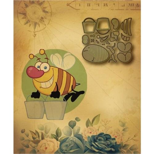 2021 new bee bucket metal cutting die die from scrapbook decoration template stamp death photo album embossing