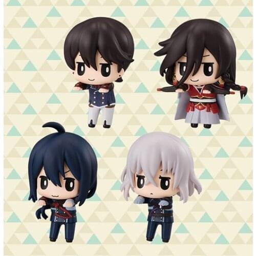 4pcs/lot Japanese original anime figure Q version Touken Ranbu Online action figure collectible model toys for boys