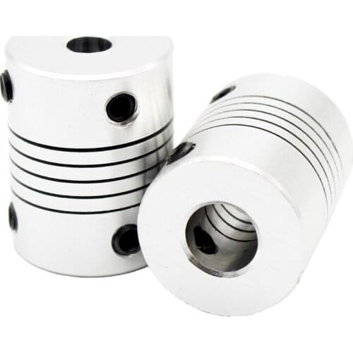 5pcs/lot 3D printer Stepper Motor Flexible Shaft Coupling 5x8x25mm Jaw Shaft Coupler 5mm To 8mm with 8 Setscrews