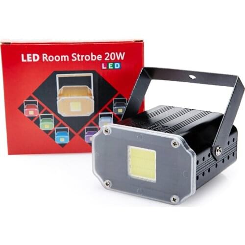 AOBO Lighting New 20W Compact DJ Strobe Light White Color Powerful Disco Strobe Effects Lighting for Party Family Disco DJ