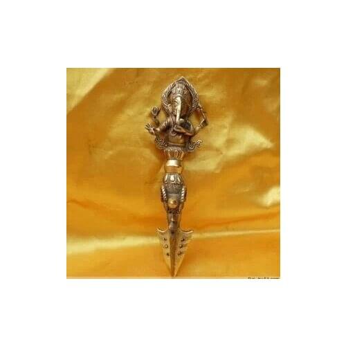 A pure brass instruments Jiang Mochu chopped demons talisman from instrumentsroomcraft Art Statue Home decoration