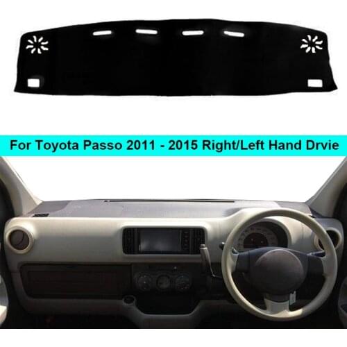 2 Layer Car Dashboard Cover Carpet For Toyota Passo 2012 2013 2014 2015 Rug Shade Pad Carpet Dashmat Sun Shad Car decoration