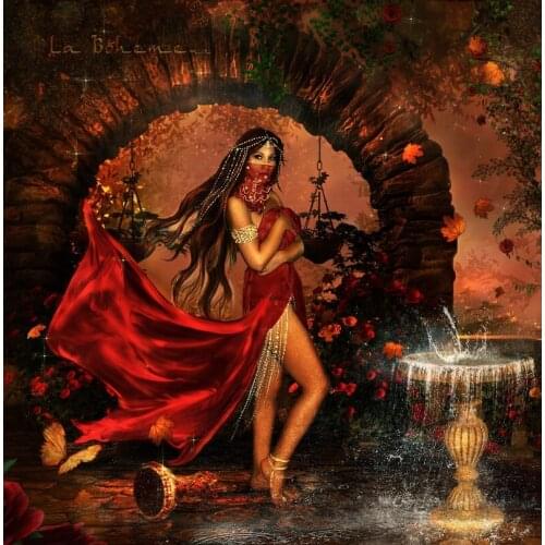 JMINE Div 5D Sexy mask Naked Woman Garden Full Diamond Painting cross stitch kits art Portrait 3D paint by diamonds