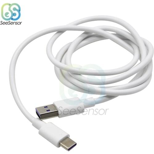 5A USB Type-C/Micro USB Cable For Samsung S20 S9 S8 Xiaomi Huawei P30 Pro Fast Charge Mobile Phone Charging Wire White Cable 1M