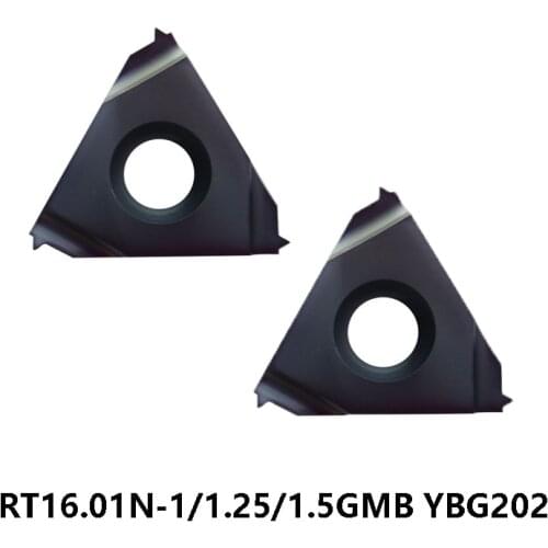Original RT16.01N-1.00GMB 1.25GMB 1.50GMB YBG202 16IR Carbide Threading Inserts Turning Lathe Cutter Tools 10pcs CNC Cutting