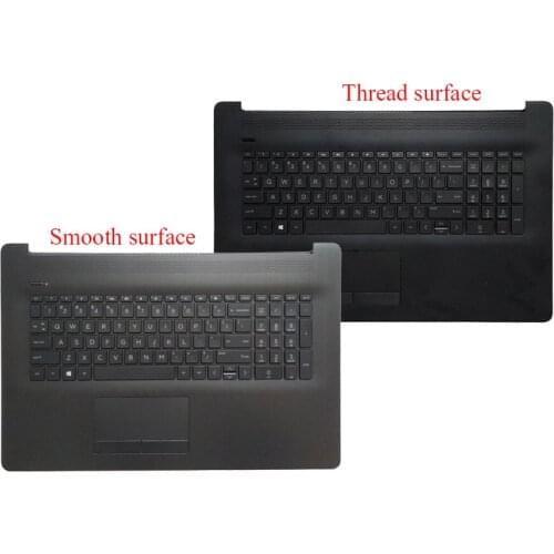US Laptop backlit keyboard For HP Pavilion 17-BY 17-CA with black palmrest Upper touchpad cover