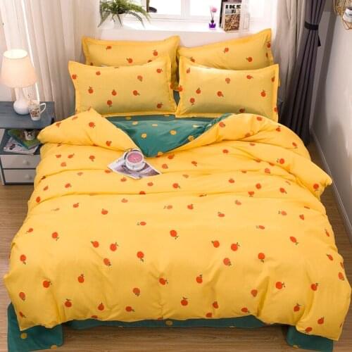 3-D Print Oranges Bedding Set Simple Duvet Cover Set Pillowcase Home Textile 2/3pcs Bed Linen King Queen Size Dropship