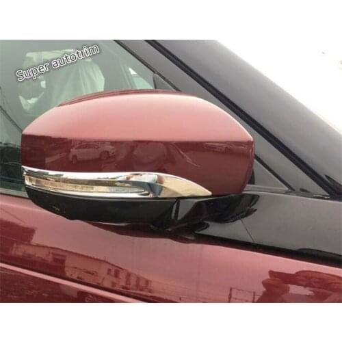 Lapetus Side Rearview Mirror Strip Decoration Cover Cap Trim 2 Piece Fit For Land Rover Discovery 5 Sd4 2017 2018 2019 2020
