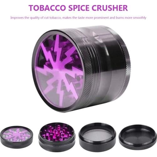 63mm 4 Layers Aluminum Alloy Crusher Crank Leaf Spice Mill Smoke Herb Muller Machine Tobacco Grinder Maker Smoking Herb Cutter