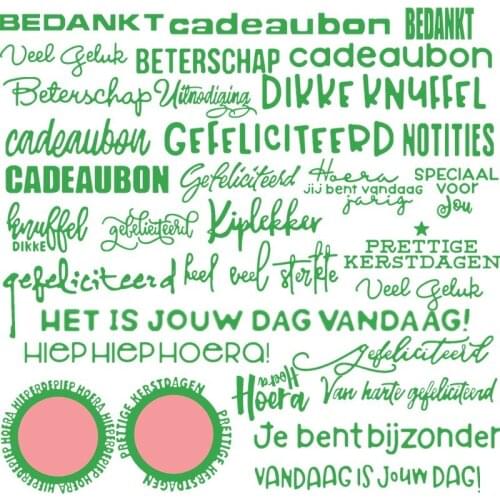 Metal Cutting Dies VANDAAG IS JOUW DAG Dutch Word Letter For DIY Crafts Scrapbooking Decorative Paper Cards Template 2019 New