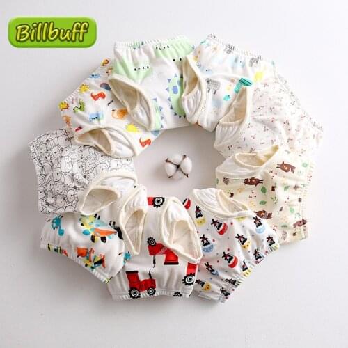 Washable Baby Diapers Reusable Cloth Nappies Waterproof Newborn Cotton Diaper Cover For Children Training Pants Potty Underwear