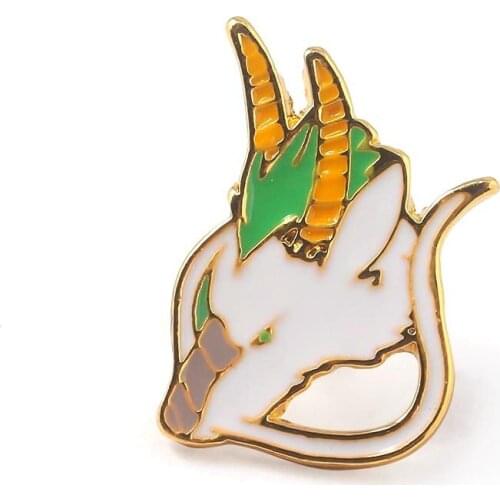 Animation Movie Spirited Away Nigihayami Kohakunushi Cartoon Cute Enamel Metal Alloy Clothes Lapel Badge Brooch Pin Accessories