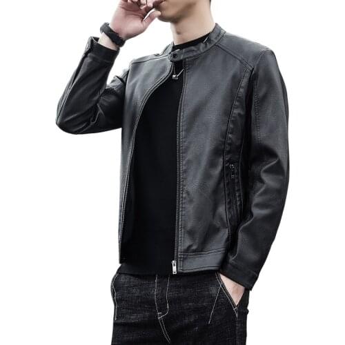 Jacket Punk Multi Design Style Motorcycle Biker Leather Jacket Men Fashion Leather Coats Male Bomber Jacket