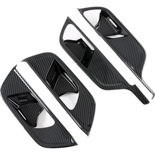 Carbon Fiber Door Side Lock Armrest Cover Trim Fit For Mercedes-Benz GLA 2020 2021 Protector Accessories