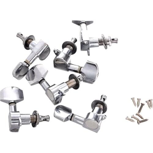 New 6 pcs Chrome Guitar String Tuning Pegs Tuners Machine Heads