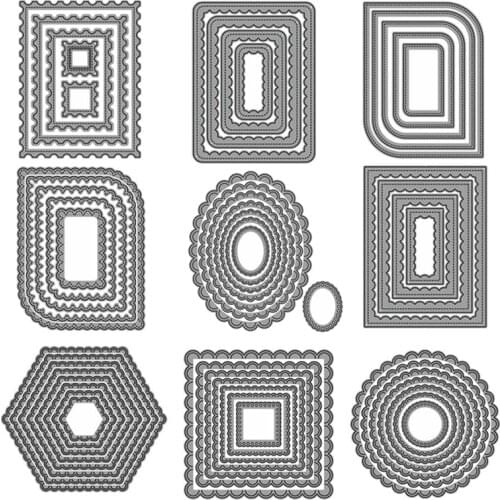 New Cutting Dies DIY Basic Style Border Cutting Tool Die Cutting Dies Scrapbooking Stamp and Die 2021 Metal Cutting Dies Stamps
