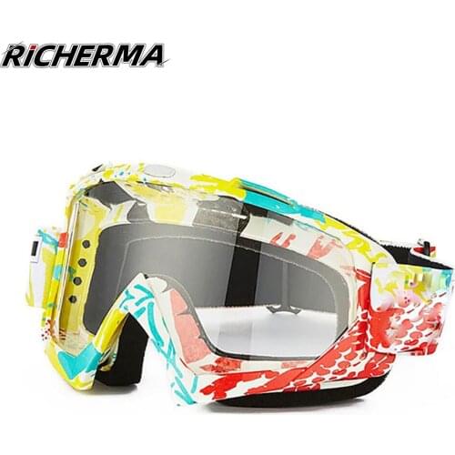 Clear Lens Motorcycle Glasses Eyes Protective Anti-Glare Windproof Dirt Bike Glasses Fashionable Snowmobile Glasses Women Winter