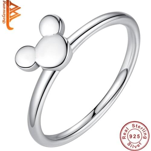 Wholesale price 100% 925 Sterling Silver Ring Cartoon Finger Female Ring For Women Lovely Jewelry Gift For Party