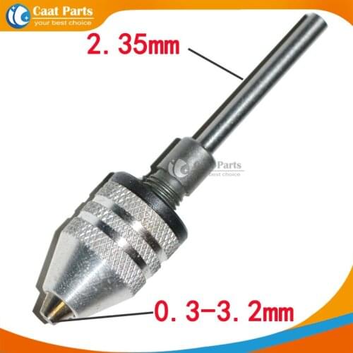 0.3-3.2mm Mini Drill Chuck Adapter Converter 2.35mm Connecting Shaft Electric Grinding Engraving Machine Conversion Drill Chuck