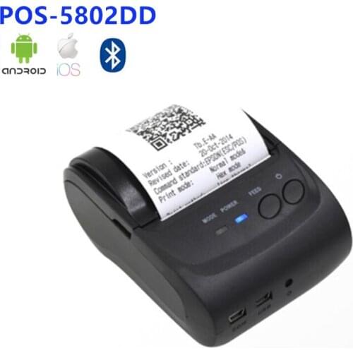 Mini Portable Thermal Printer Wireless Pocket Receipt Ticket Bluetooth Mobile Printer 58mm Thermal USB For Android iOS Windows