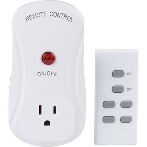 Remote Control Outlet 433Mhz Smart Wireless Socket US Standard Light Switch（1 Electrical Outlets + 1 Remote