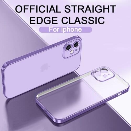 Luxury Plating Soft Silicone Case For iPhone 11 12 Pro Max Mini X XR XS MAX 6 6s 7 8 Plus SE 2020 TPU Materia Transparent Cover