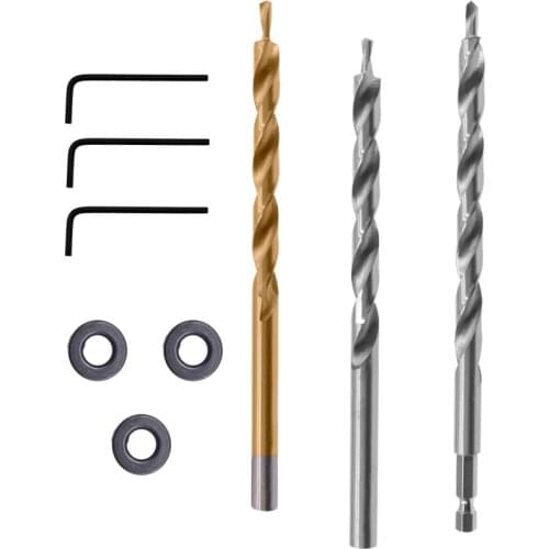 Woodworking Drill Bits Set Oblique Hole Locator Jig Kit 15 Degree Angle Drill Guide Hole Puncher DIY Carpentry Tools Drill Bits