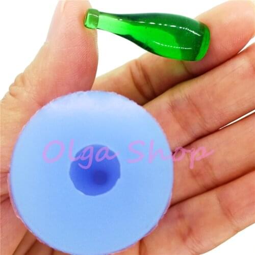 PYL885 3D Bottle Silicone Mold Resin Art Jewelry Pendant Making Doll House Miniaturesweets Fondant Decoration 30.2mm x 10.8mm