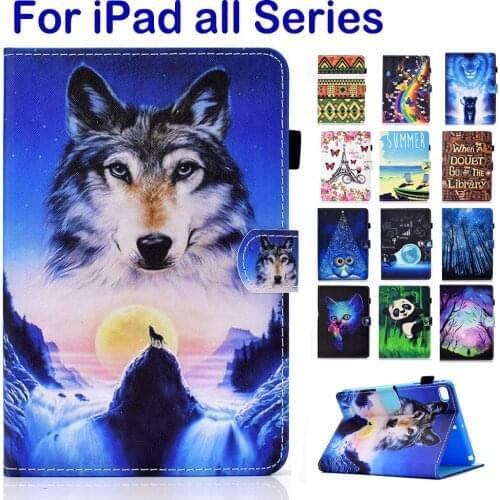 Cute Case For iPad Mini 5 iPad Air Air 2 iPad 10.2 2019 2020 Air 4 10.9 Cover Shell Tablet Stand Fundas iPad 9.7 2018 Case Skin