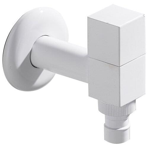 Washing Machine Faucets Single Cold Wall Mounted Bibcock Solid Brass Outdoor Garden Water Taps White/Black Free Shipping