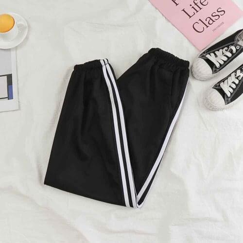 Sweatpants Street Wear Pants for Women Joggers Women Casual Loose Korean Style Female Trousers Striped Sweatpants Lounge Wear