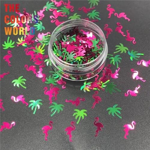 TCT-342 Cactus Flamingo Palm Tree Summer Nail Glitter Nail Art Decoration Face Paint Tattoo Tumblers Crafts Festival Accessories