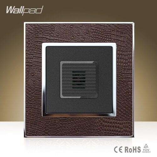 Wallpad Luxury Voice Light Sensor Switch Goats Brown Leather Sound Light Control Corridor Street Wall Switch Free Shipping